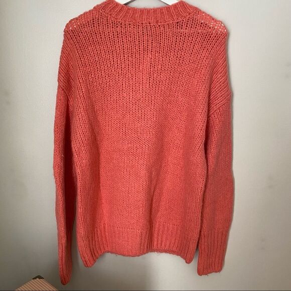 Sanctuary Sweater Coral Crewneck New Year New You Knit Casual Pink Telluride - Picture 4 of 9